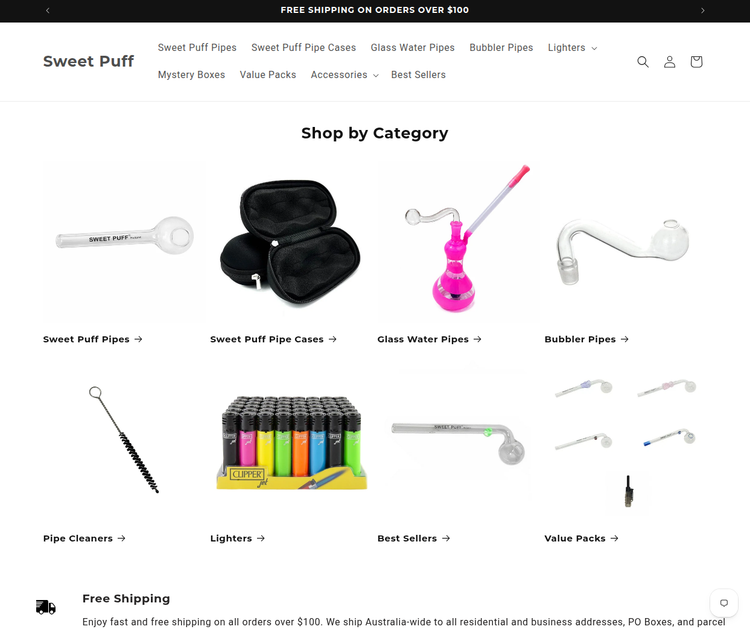 Sweet Puff Australia – Genuine Sweet Puff Holland Glass Pipes