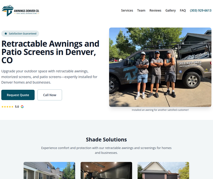 Awnings Denver CO - Total Install Outdoor Living