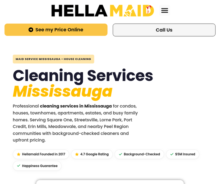 Professional House Cleaning Service in Mississauga