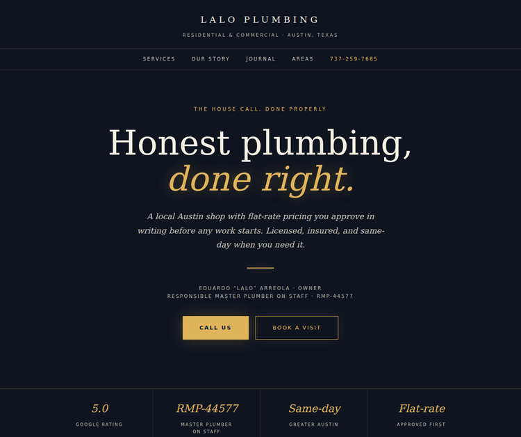 Owner-Operated Plumbing in Austin – Flat‑Rate, Same‑Day Service