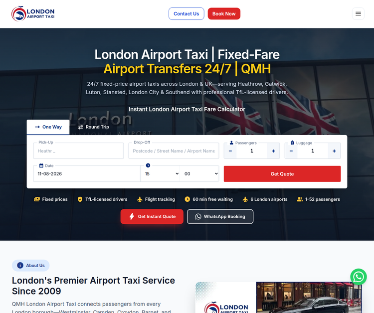 London Airport Taxi – Fixed-Fare Airport Transfers 24/7