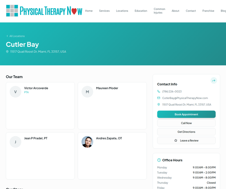 Physical Therapy Now Cutler Bay