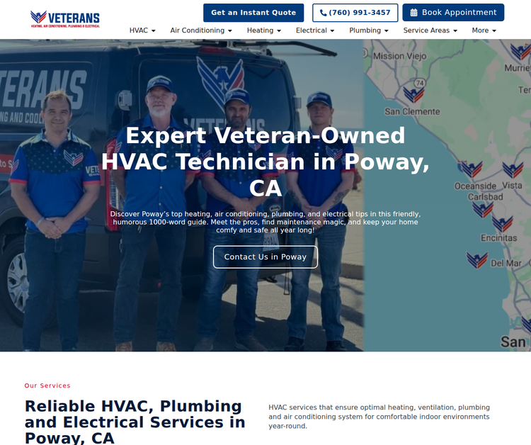 Veterans Heating and Air Conditioning, Plumbing, and Electrical