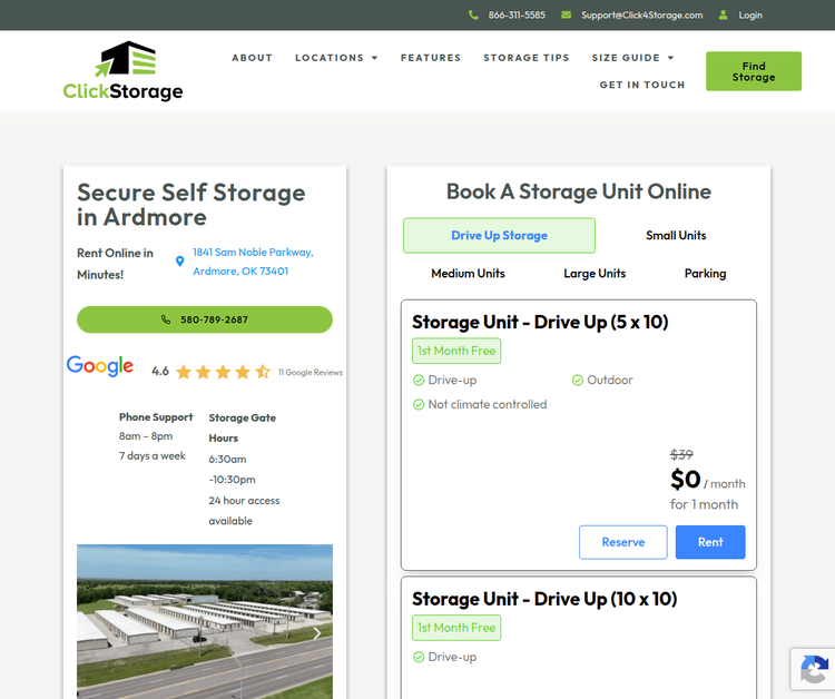 Click Storage - Ardmore