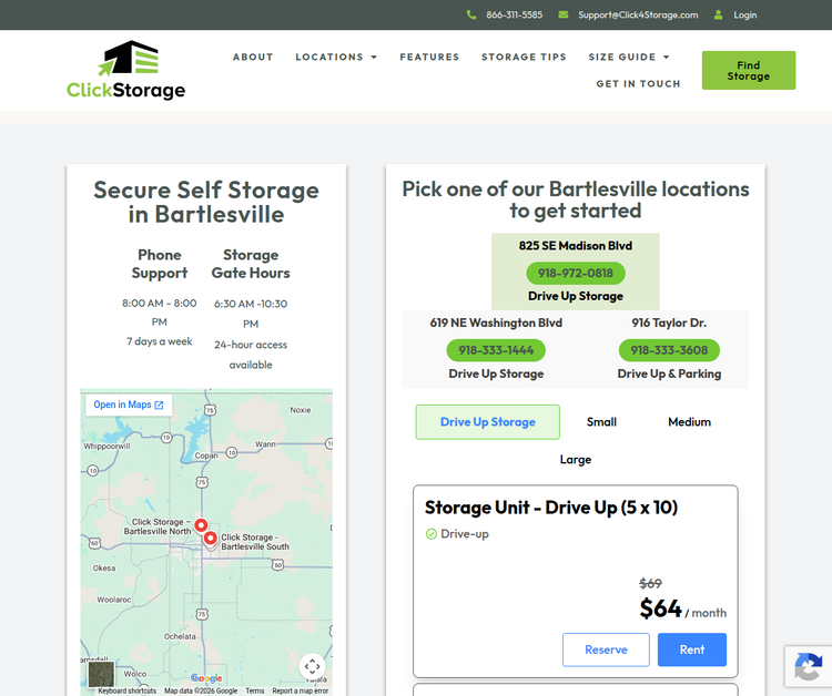 Click Storage - Bartlesville South