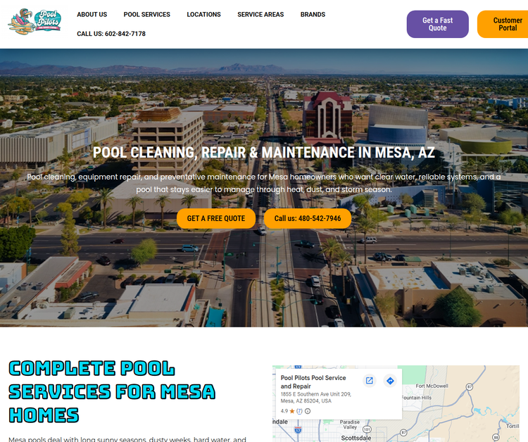 Professional Pool Cleaning, Repair & Maintenance in Mesa, AZ