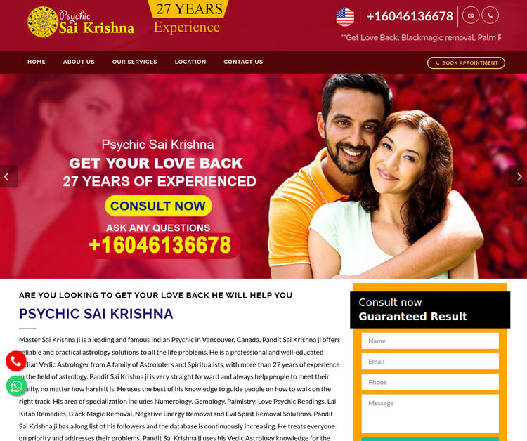 Astrologer Sai Krishna - Psychic, and Spiritual Healer in Surrey
