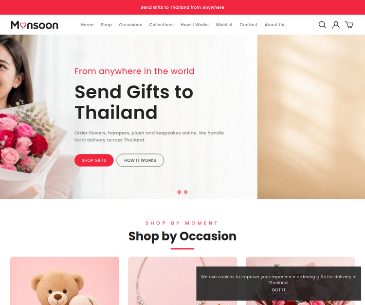 Send Gifts to Thailand with Monsoon Gifts