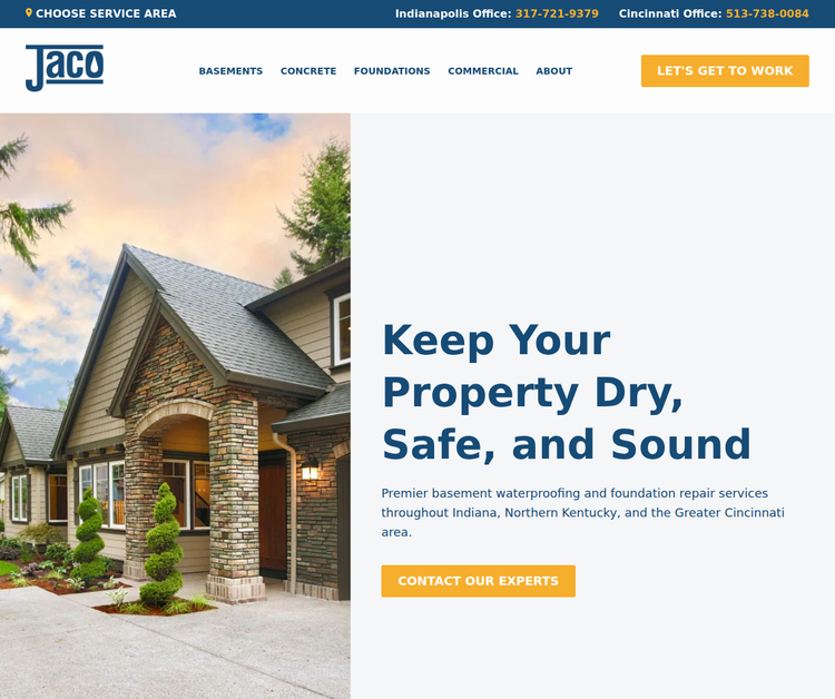 Expert Basement Waterproofing & Foundation Repair Services in Indiana & Ohio