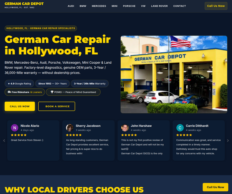 Trusted German Car Repair Specialists in Hollywood, FL