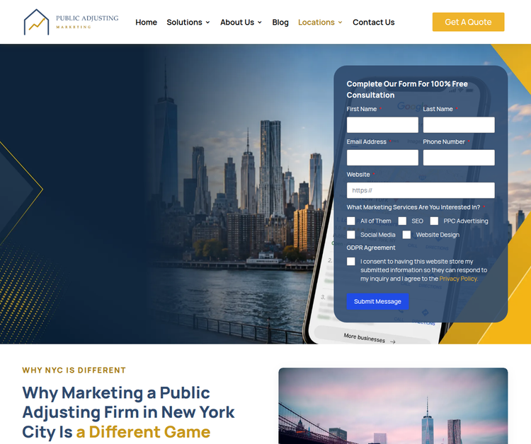 Public Adjusting Marketing | New York