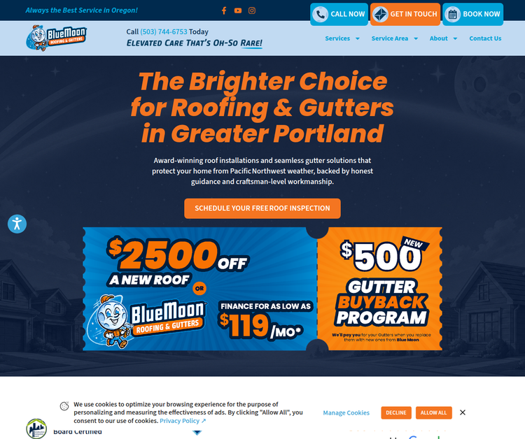 Blue Moon Roofing & Gutters