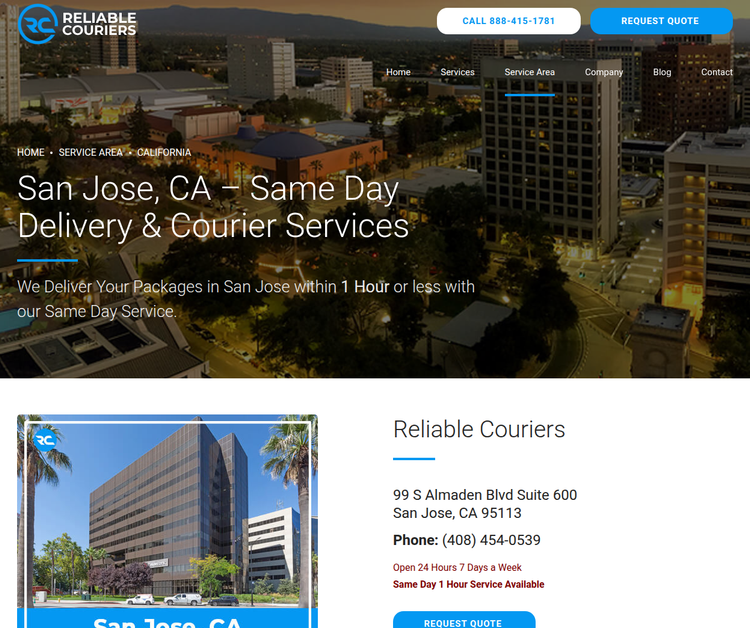 San Jose Same Day Delivery & Courier Services