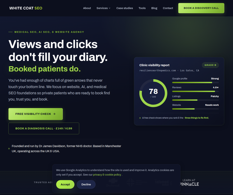 Doctor‑led SEO & AI Agency for Medical Clinics