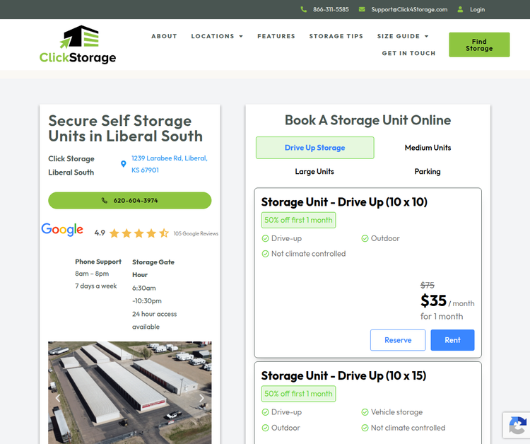 Click Storage Liberal