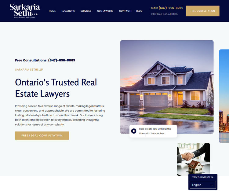 Sarkaria Sethi LLP: Trusted Real Estate Lawyers in Toronto