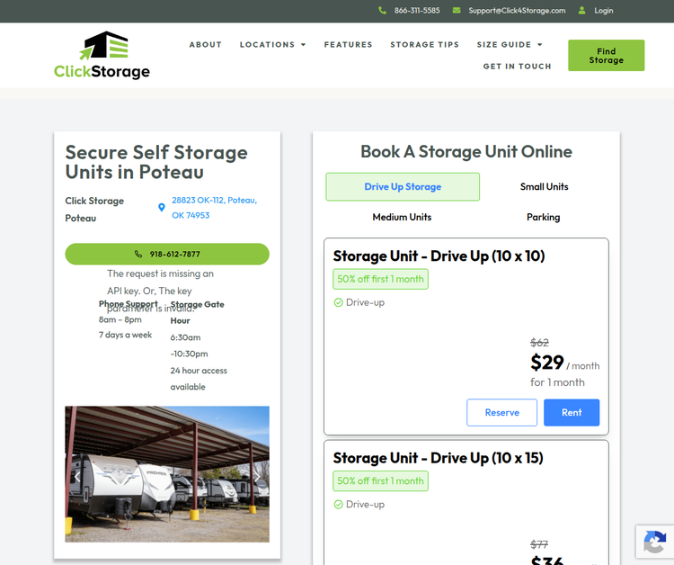 Click Storage Poteau