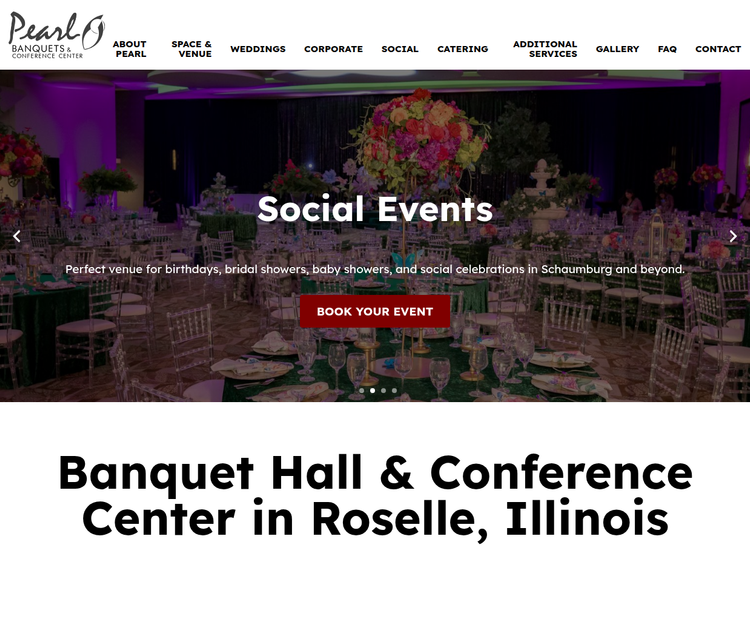 Pearl Banquets: Luxury Banquet Hall & Conference Center in Roselle, IL
