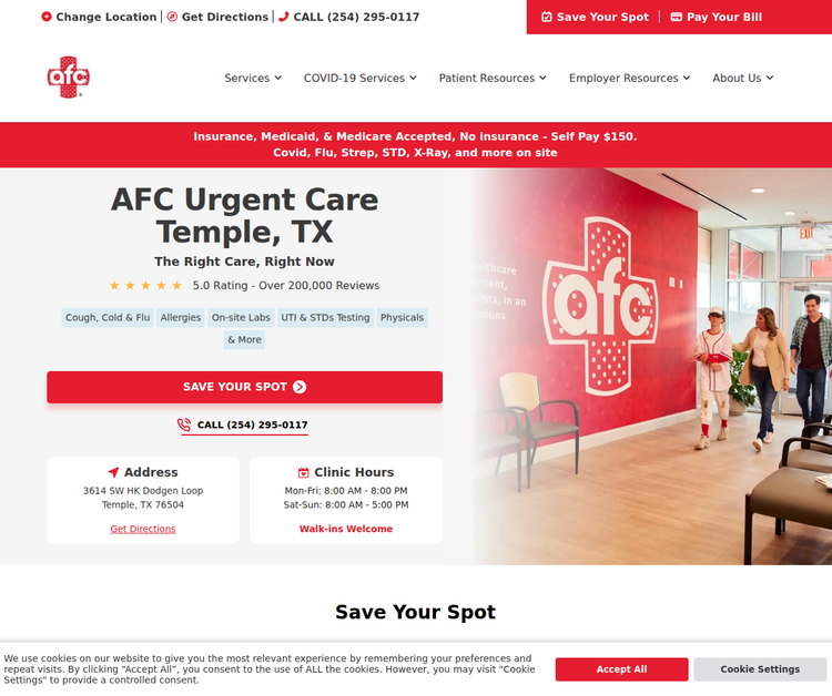 AFC Urgent Care Temple