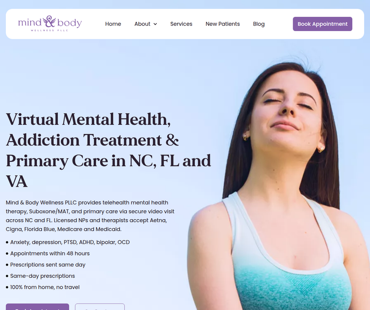 Virtual Mental Health, Addiction Treatment & Primary Care