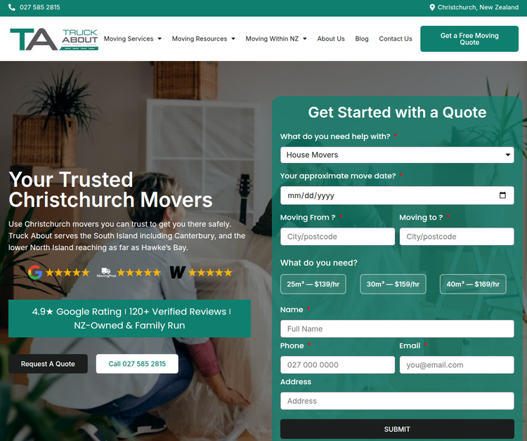 Truck About | Christchurch Movers & Moving Company 
