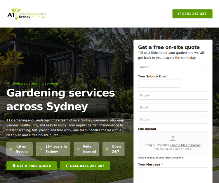 A1 Gardening & Landscaping Sydney