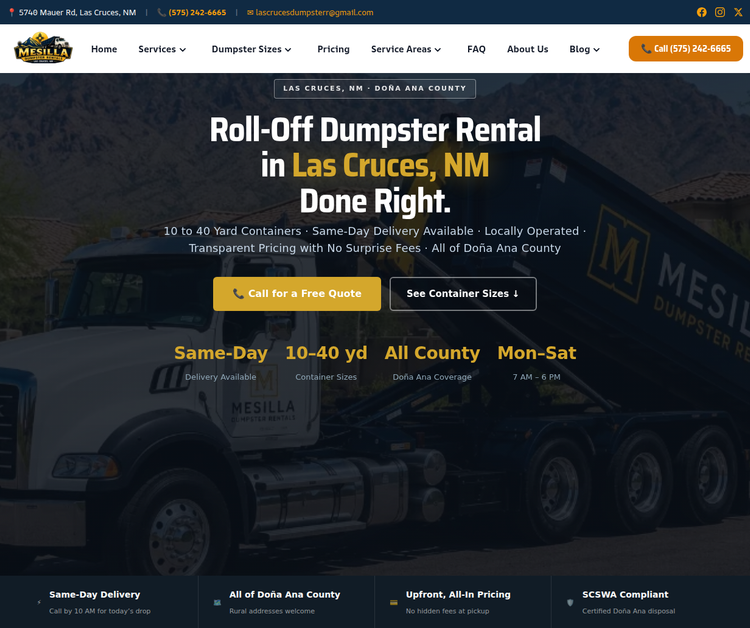 Mesilla Dumpster Rentals