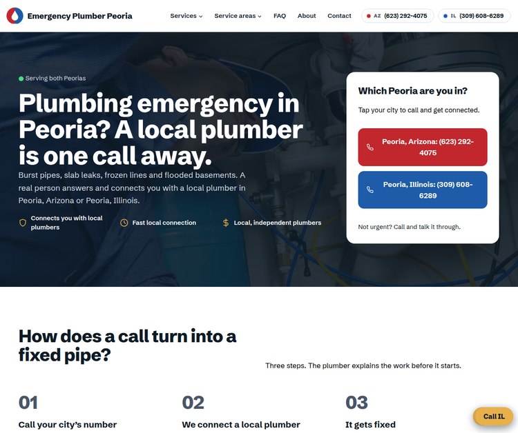 Emergency Plumbing Referrals in Peoria