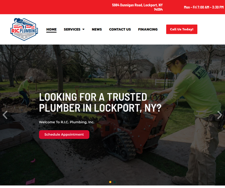 Trusted Plumbing Contractor in Lockport, NY