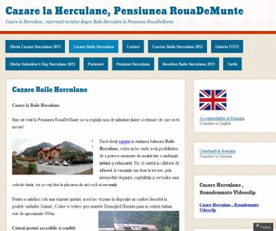 Cazare Baile Herculane,Pensiunea Roua de Munte