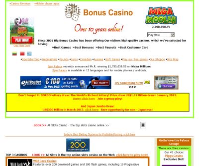 Big Bonus Casino. Since 2002.