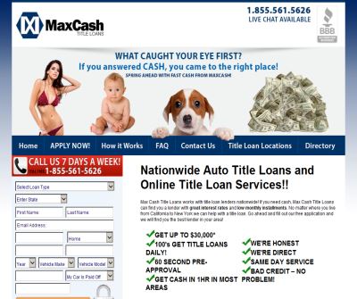 MaxCash Title Loans in Chicago - Car Title Max Loans