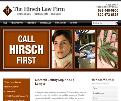  HIRSCH LAW FIRM ~ Michigan Personal Injury Attorney, Michigan Civil Litigation Attorney, Michigan Slip and Fall Lawyer, Michigan Auto Accident Lawyer, Michigan Car Accident Attorney, Michigan Real Es