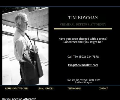 Criminal Defense Attorney- Timothy Bowman
