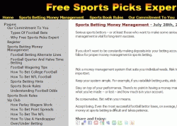 Sports Betting Money Management & Free Sports Picks Expert