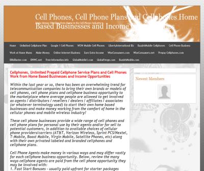 Cell Phones, Cell Phone Plans and Cellphones Home Based Businesses and Income Opportunities - Home