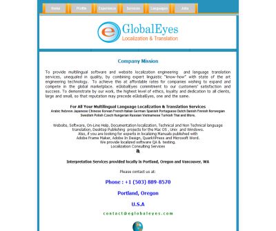 eGlobalEyes Translation & Localization Services in Portland, Oregon USA.