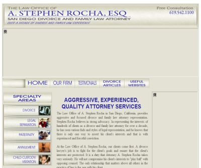 Aggressive Experienced San Diego Divorce Attorney A. Stephen Rocha