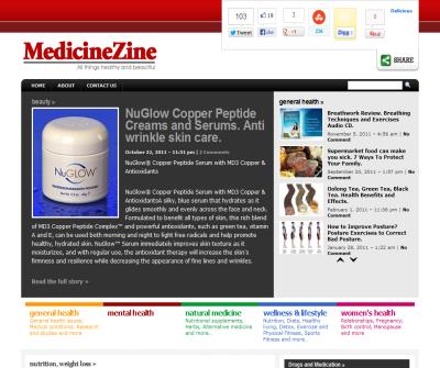 Medicinezine.com - Reviews and articles in Wellness & Lifestyle, Child & Teen Health,  Womenâ€™s Health, Men's Health, Mental Health,Natural Medicine, Drugs and Medication, Sexual Health.