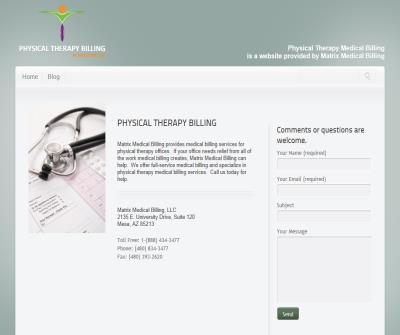Physical Therapy Billing | Matrix Medical Billing