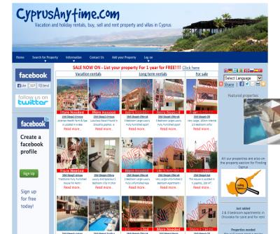 CyprusAnytime.com -   Holiday and vacation rentals, Long term rentals, Properties for sale in Cyprus, Paphos, Pafos, Limassol, Larnaca, Famagusta