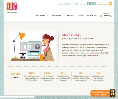 Virtual Receptionist & Live Remote Phone Call Answering Service | RUBY