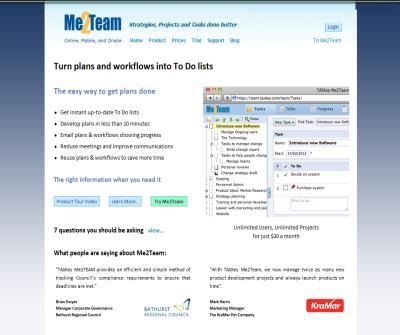 TASKey Me2Team â€“ Web and mobile Project Management software, BCP, mobile work, change management