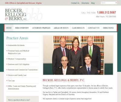 Personal Injury Attorney Springfield VA - Accident Lawyer Alexandria VA - Becker, Kellogg & Berry, P.C.