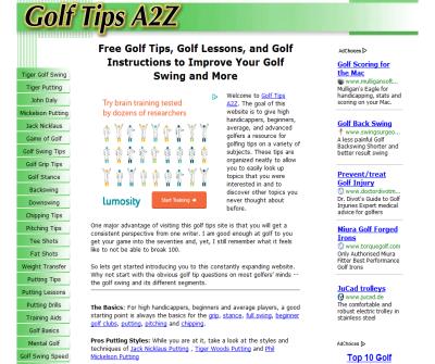 Golf Tips, Lessons, Instructions and Advice
