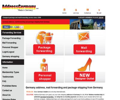 Germany's international mail and package forwarding services.