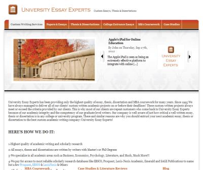 University Essay Experts