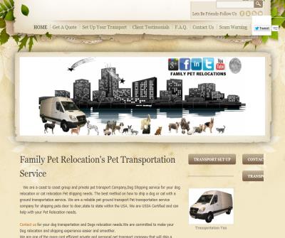 Pet shipping, dog shipping, and cat shipping