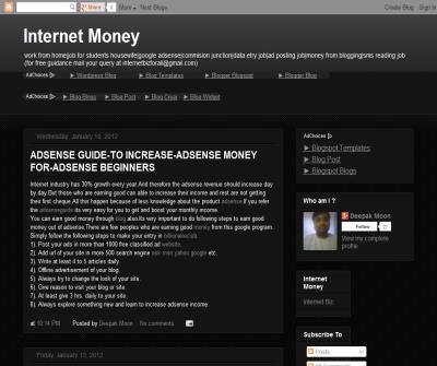 Internet money earning sources