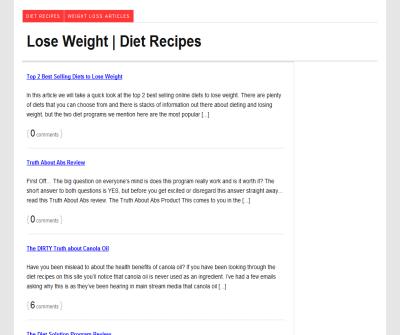 Lose Weight Diet Recipes